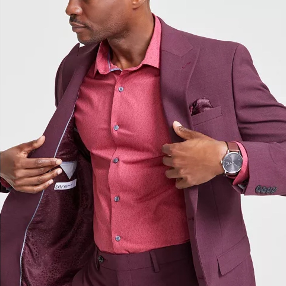 Bar iii Burgandy 3 piece suit